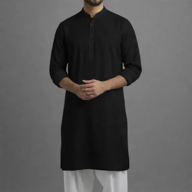 10 Pcs Black Solid Punjabi Combo thumbnail