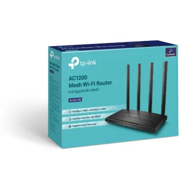 TP-Link Archer C6 AC1200 Dual-Band Gigabit Wi-Fi Router – MU-MIMO, Beamforming, Access Point Mode &amp; OneMesh Support for Whole-Home Coverage thumbnail