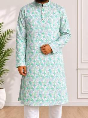 Premium Cotton Print Panjabi thumbnail