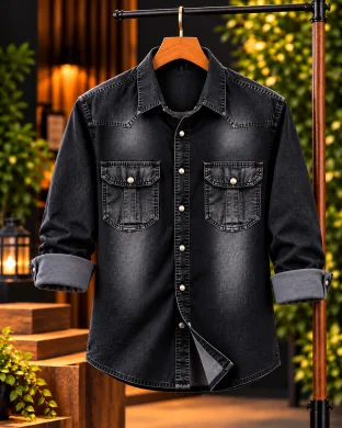 Premium Trendy Denim Shirt thumbnail