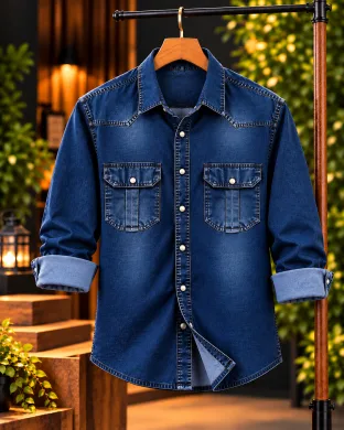 Premium Trendy Denim Shirt thumbnail