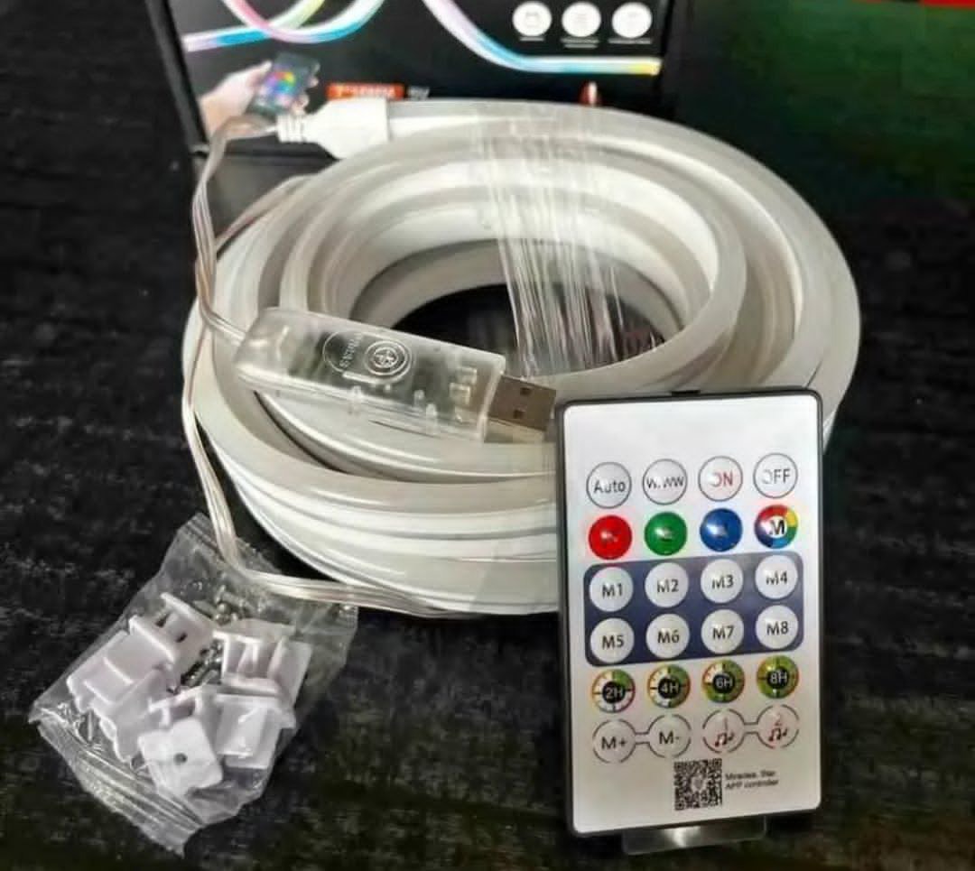 LED Neon RGB Magic Flexible Strip Light – App &amp; IR Remote Controlled Smart Neon Rope Light with Music Sync, Timer &amp; Dynamic Color Changing Features thumbnail