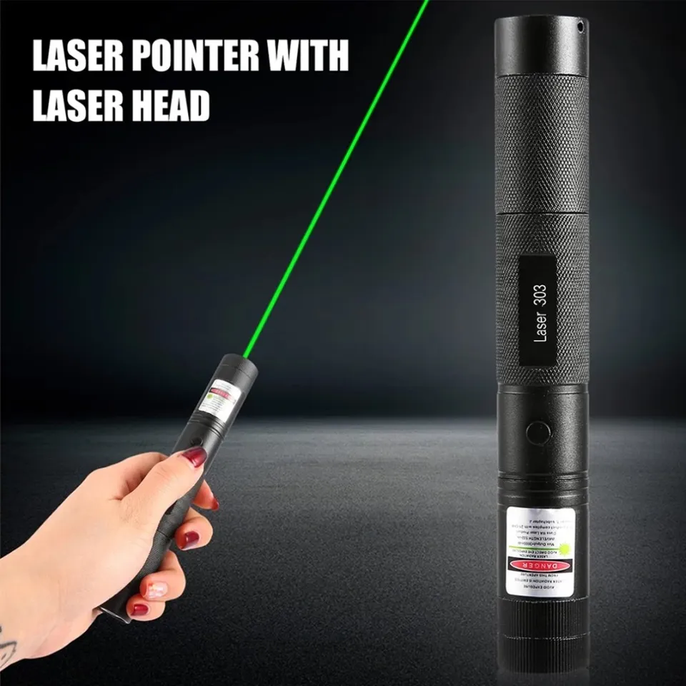 Rechargeable High-Power Green Laser Pointer Light – Long Range Beam with Multi-Pattern Star Cap, Durable Metal Body for Stargazing, Camping & Signaling thumbnail
